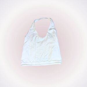 Out from Under white halter top ribbed cropped top | Sz S